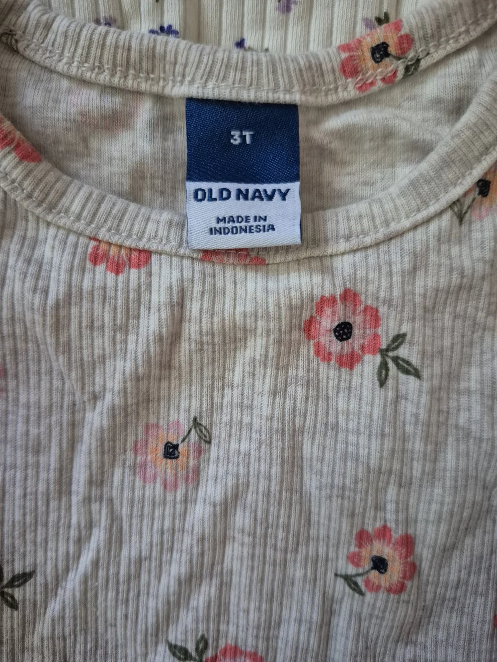Old Navy Cream and Pink Floral Ruffle-Sleeve And Carters Girls Tops (2-Pack)